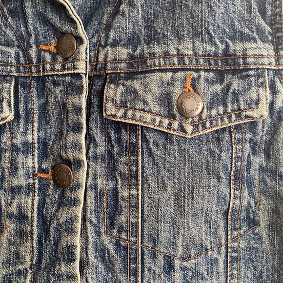 VINTAGE Wrangler Lined Denim Vest SZ SMALL - Picture 2 of 4